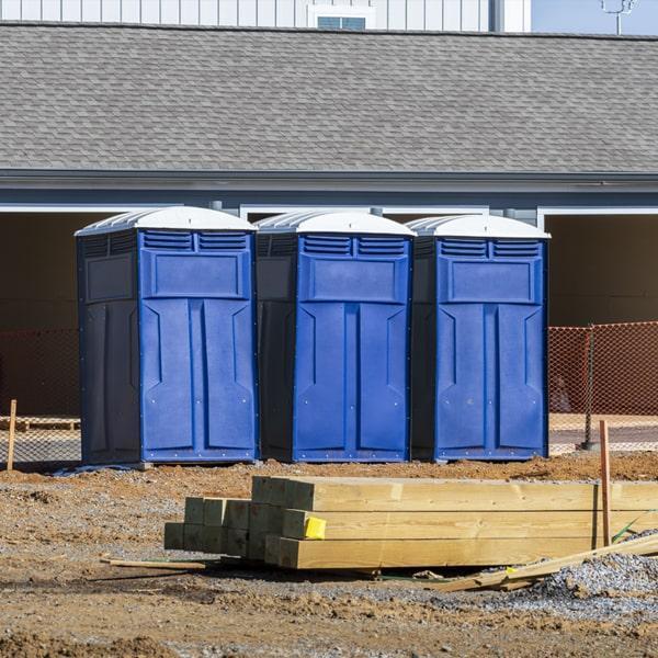Heavy-duty construction site porta potty in San Jose, California